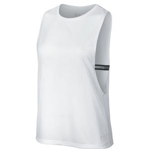 Nike Dri-fit  breath elastica biker workout tank top white & black womens small